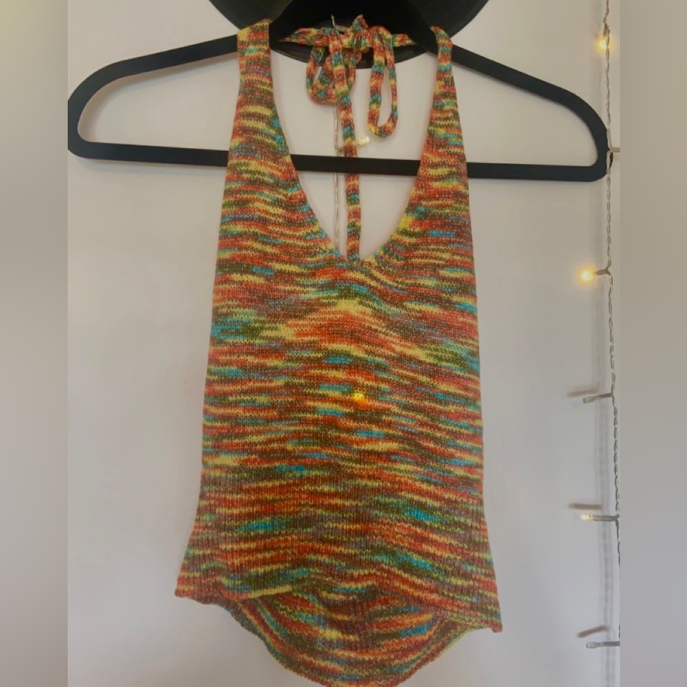 Rainbow Shein Halter Top